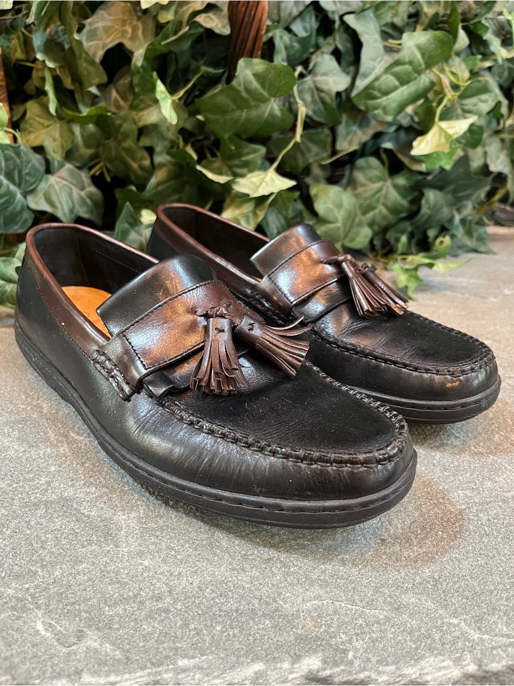 Cole Haan Two Tone Tassel Loafers Men's 8 M C07950 Slip On Leather Dress Shoes